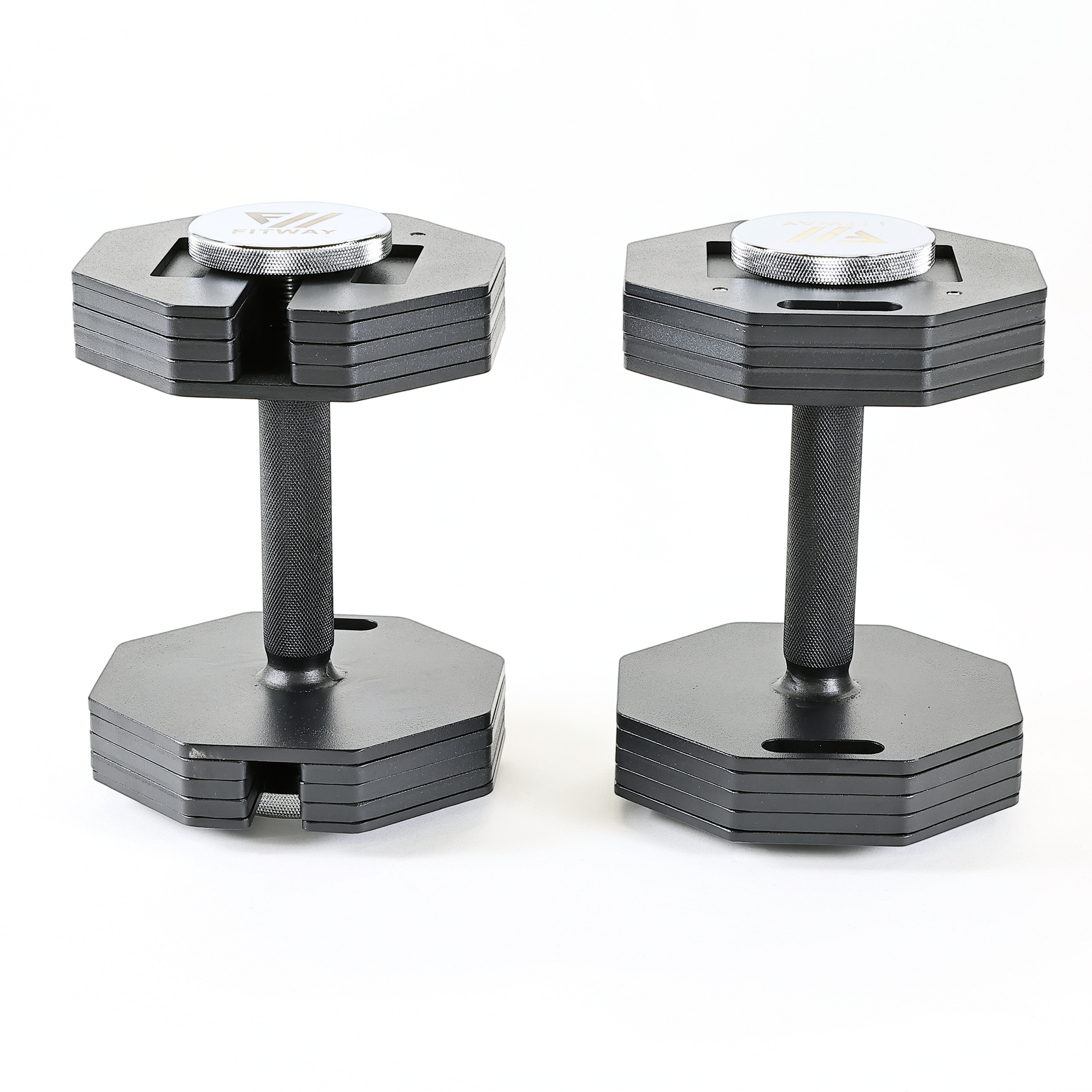 FITWAY 50lb Adjustable Dumbbells