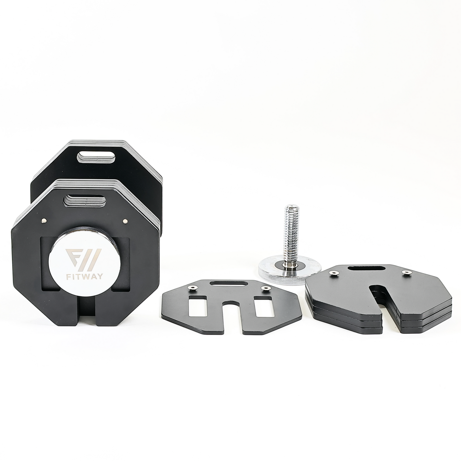 FITWAY 50lb Adjustable Dumbbells